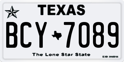 TX license plate BCY7089