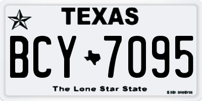 TX license plate BCY7095