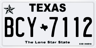 TX license plate BCY7112