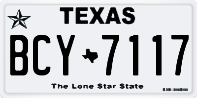 TX license plate BCY7117