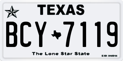 TX license plate BCY7119