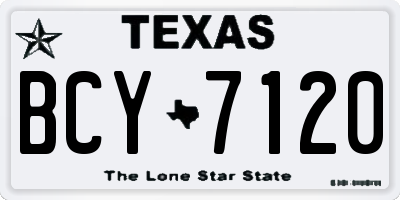 TX license plate BCY7120