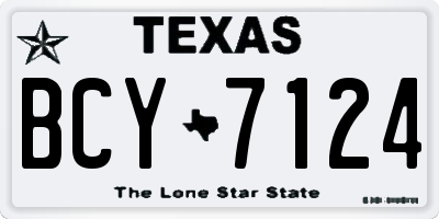 TX license plate BCY7124