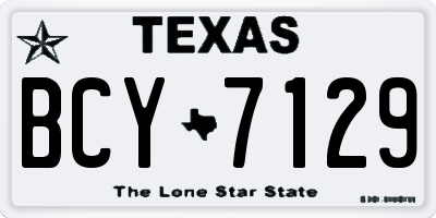 TX license plate BCY7129
