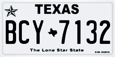 TX license plate BCY7132