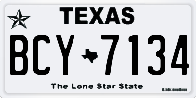 TX license plate BCY7134