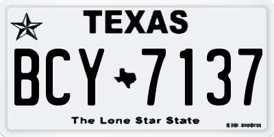 TX license plate BCY7137