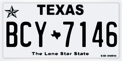 TX license plate BCY7146