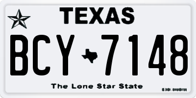 TX license plate BCY7148