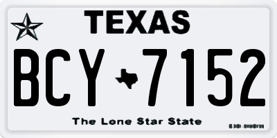 TX license plate BCY7152