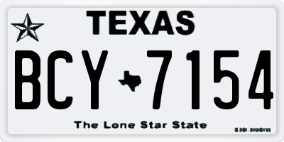 TX license plate BCY7154