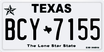 TX license plate BCY7155