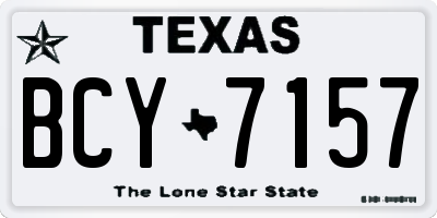 TX license plate BCY7157