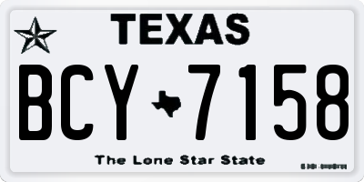 TX license plate BCY7158