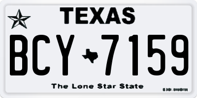 TX license plate BCY7159