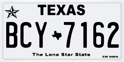TX license plate BCY7162