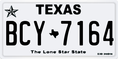TX license plate BCY7164