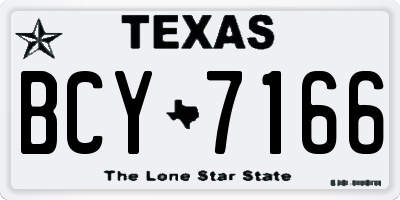 TX license plate BCY7166