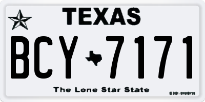TX license plate BCY7171