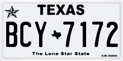TX license plate BCY7172