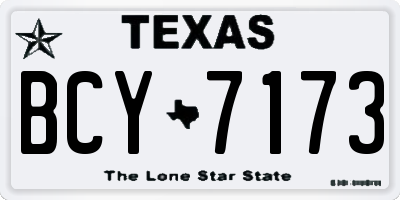 TX license plate BCY7173