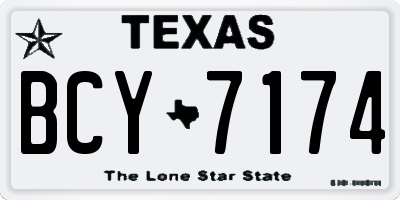 TX license plate BCY7174