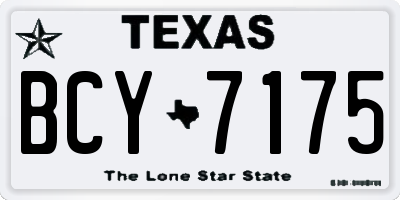 TX license plate BCY7175