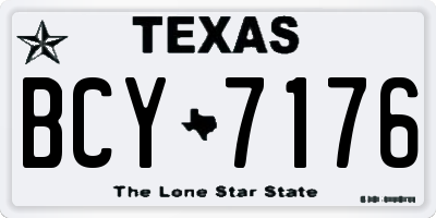 TX license plate BCY7176