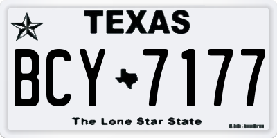TX license plate BCY7177