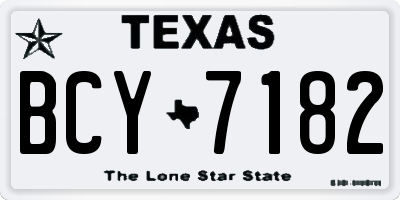 TX license plate BCY7182