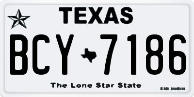 TX license plate BCY7186