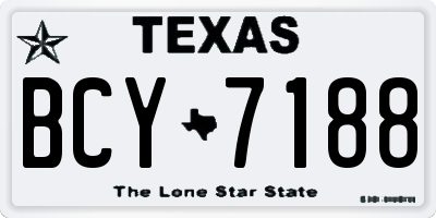 TX license plate BCY7188