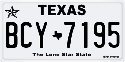 TX license plate BCY7195
