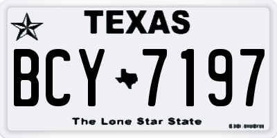 TX license plate BCY7197