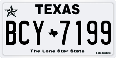 TX license plate BCY7199