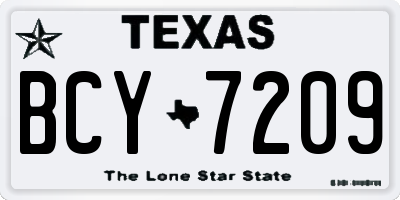 TX license plate BCY7209