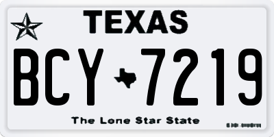TX license plate BCY7219