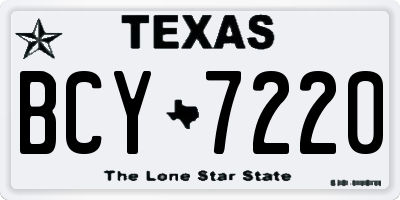 TX license plate BCY7220