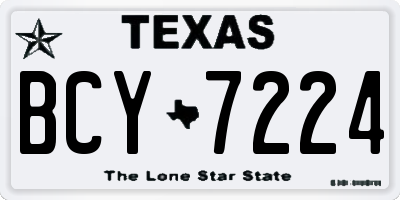 TX license plate BCY7224
