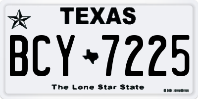 TX license plate BCY7225