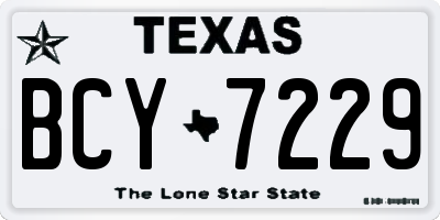 TX license plate BCY7229