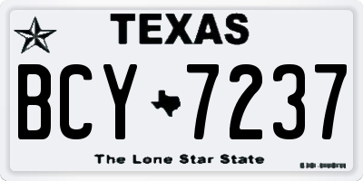 TX license plate BCY7237