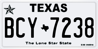 TX license plate BCY7238