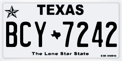 TX license plate BCY7242