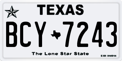 TX license plate BCY7243