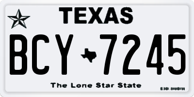 TX license plate BCY7245