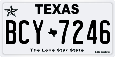 TX license plate BCY7246