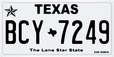 TX license plate BCY7249