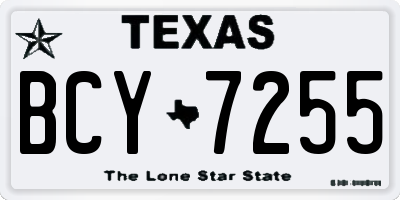 TX license plate BCY7255