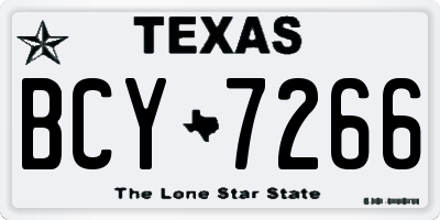 TX license plate BCY7266